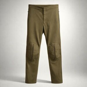Prada Sport Pants, knee pads, zip pockets, khaki green, black lining, Men’s 30